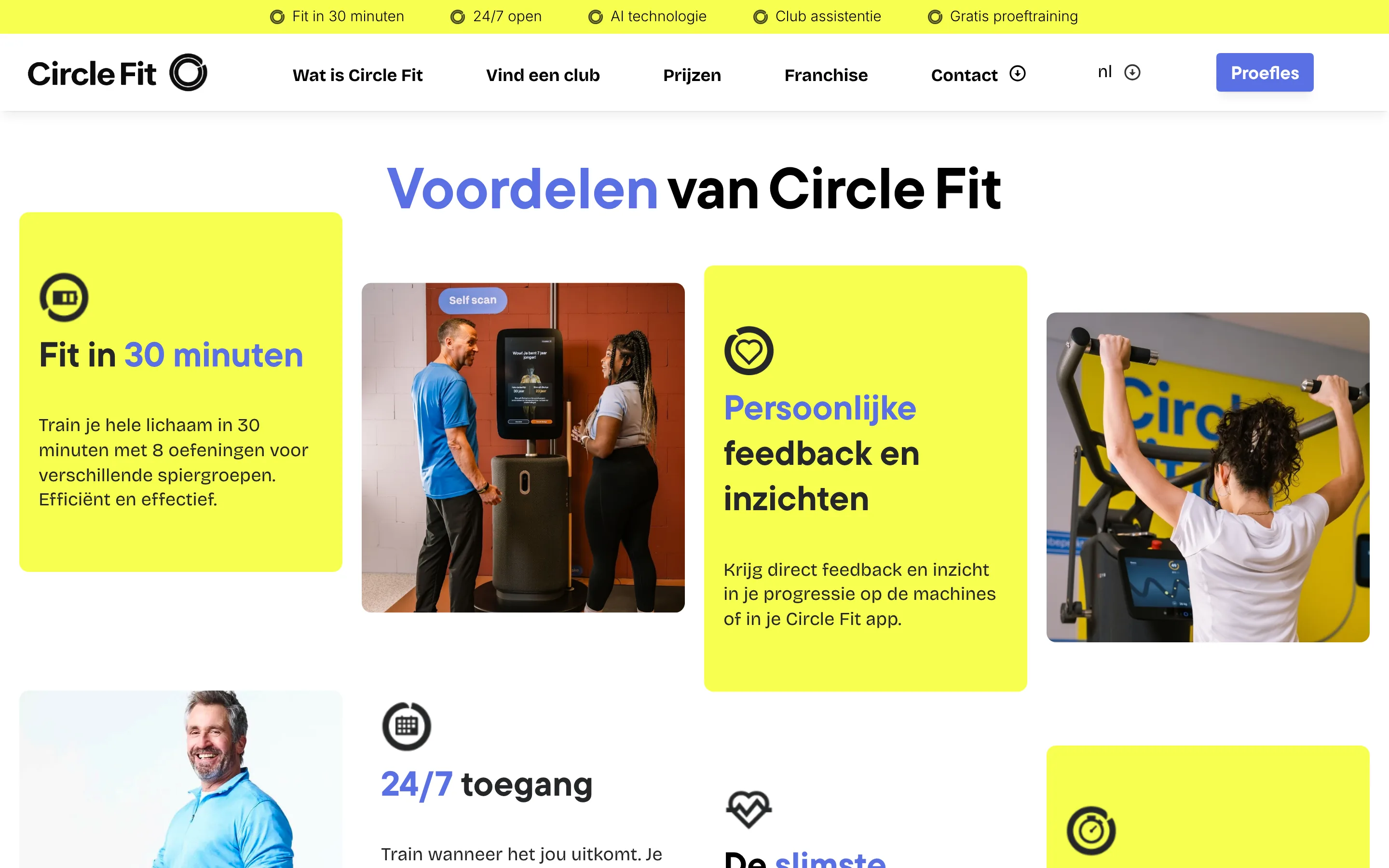 Circle Fit: het volgende deel van de homepage