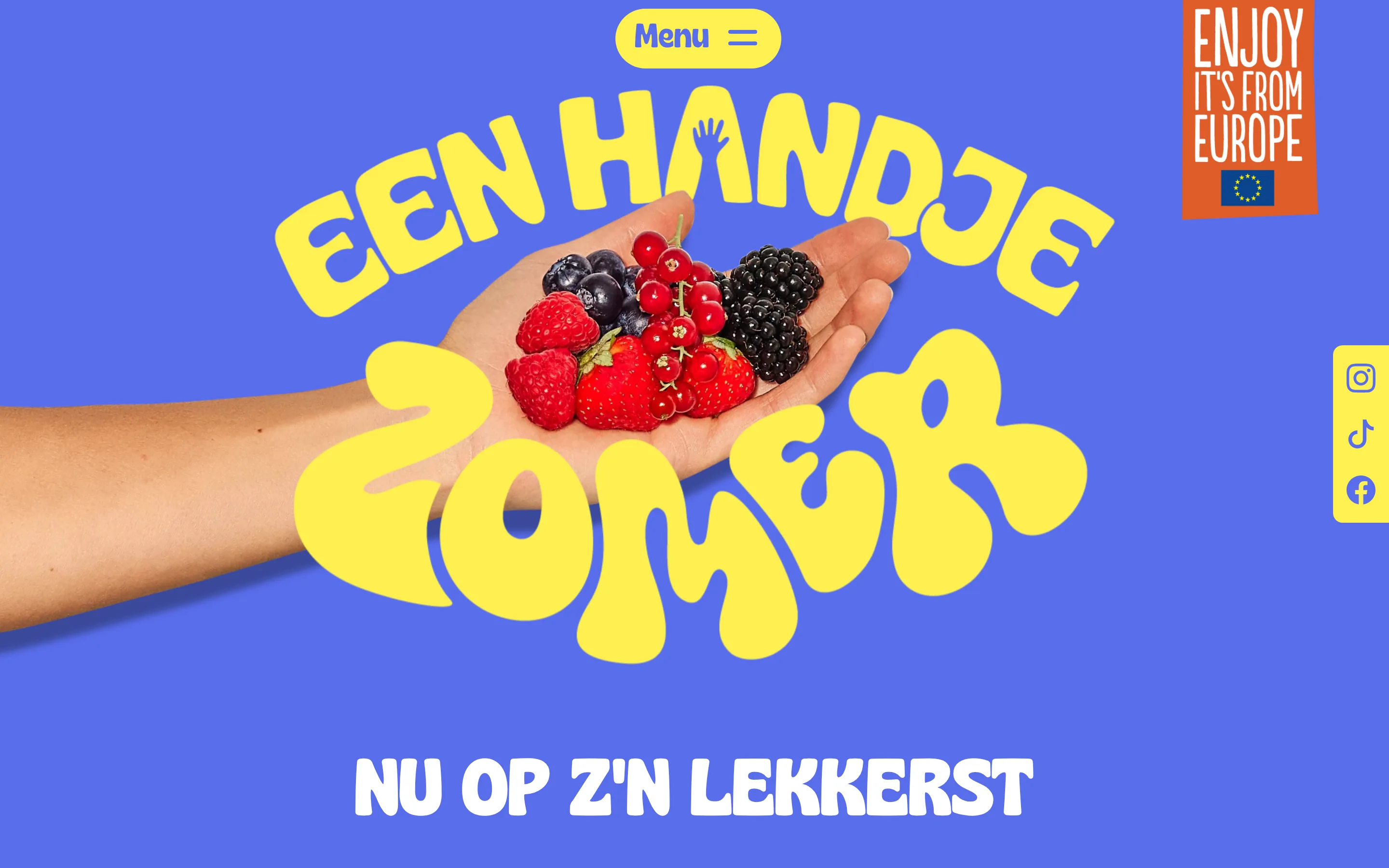 Food Cabinet: de homepage, bovenaan