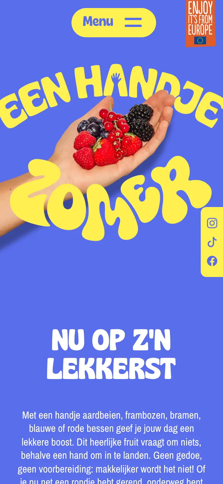 Food Cabinet op een telefoon, bovenaan